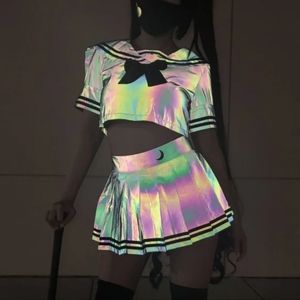 MOEFLAVOR ♡ Reflective Moon Japanese Sailor Uniform Top